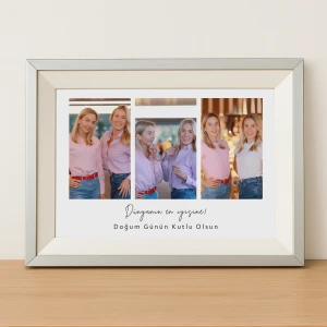 3 Fotoğraflı Çerçeve – Doğum Günü Temalı (15x21 cm)