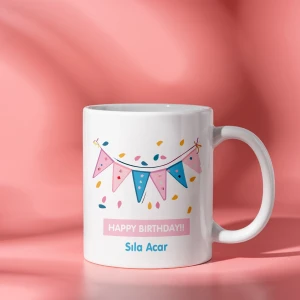 Fotoğraflı ve İsimli Kupa – Doğum Günü Tasarımı