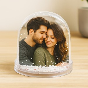2 Fotoğraflı Hediye Kar Küresi