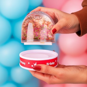 2 Fotoğraflı ışıltılı Doğum Günü Kar Küresi