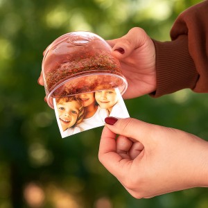 2 Fotoğraflı ışıltılı Doğum Günü Kar Küresi