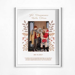 30x40 Yıl Dönümü Hediyesi Yapışan Çerçeve Beyaz