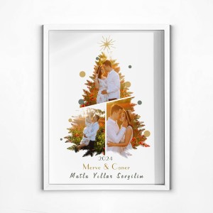 30x40 Özel Tasarım Hediye Yapışan Çerçeve Beyaz