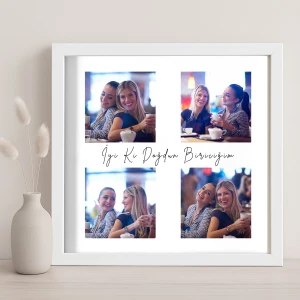 4 Fotoğraflı Kare Çerçeve -25x25 cm
