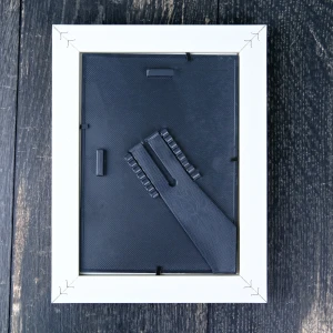 3 Adet Altın Kenar Detaylı Beyaz  Fotoğraf Çerçeve Seti – 10x15 cm