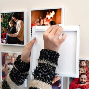 Anneye 6 Fotoğraflı 20x20 Yapışan Çerçeve Beyaz