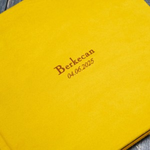 Büyük Anı Albümü ve 36 adet Fotoğraf Baskı - Sarı Nubuk