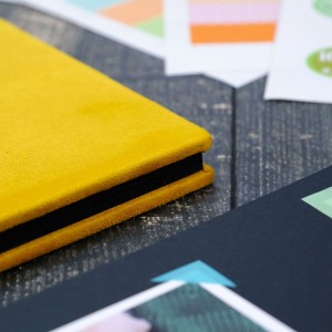 Büyük Anı Albümü ve 36 adet Fotoğraf Baskı - Sarı Nubuk