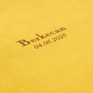 Büyük Anı Albümü ve 36 adet Fotoğraf Baskı - Sarı Nubuk