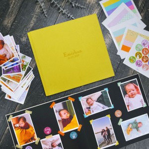 Büyük Anı Albümü ve 36 adet Fotoğraf Baskı Hasır Sarı