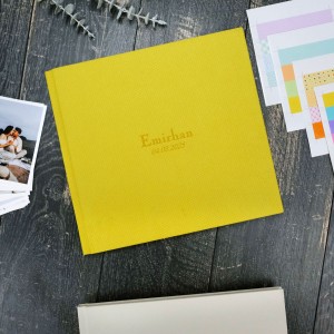 Büyük Anı Albümü ve 36 adet Fotoğraf Baskı Hasır Sarı