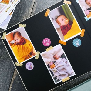 Büyük Anı Albümü ve 36 adet Fotoğraf Baskı - Kırmızı Nubuk