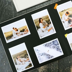 Büyük Anı Albümü ve 36 adet Fotoğraf Baskı - Kahve Kadife