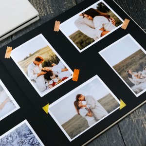 Büyük Anı Albümü ve 36 adet Fotoğraf Baskı Keten Krem