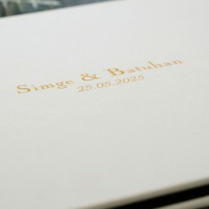 Büyük Anı Albümü ve 36 adet Fotoğraf Baskı Keten Krem