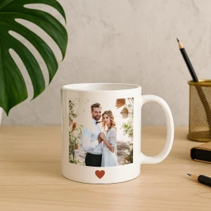 Baş Harfli & Fotoğraflı Hediye Kupa