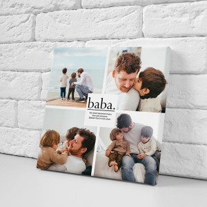 Baba Yazılı Hediye Kolaj Kanvas Tablo - 50x50