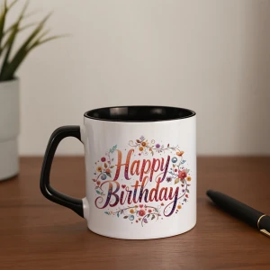 Fotoğrafa Özel Çiçek Çerçeveli Kupa