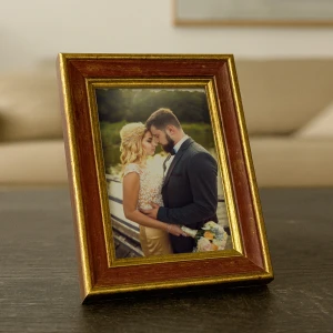 3 Adet Kırmızı Altın Kenar Detaylı Fotoğraf Çerçeve Seti – 10x15 cm