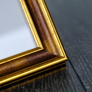 Kestane Eskitme Altın Kenar Detaylı Fotoğraf Çerçevesi – 15x21 cm