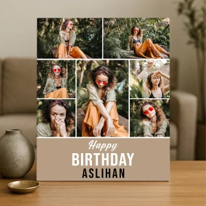 Kişiye Özel 7 Fotoğraflı Doğum Günü Kanvası – 40x50 cm