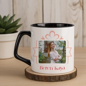 Kutlama Temalı İsimli ve Fotoğraflı Kişisel Hediye Kupa