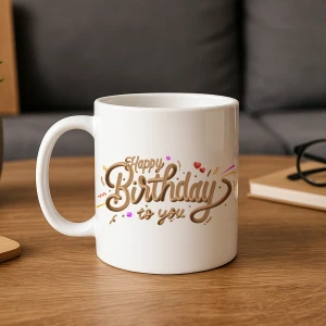 Kutlamalı & Fotoğraflı Doğum Günü Kupası