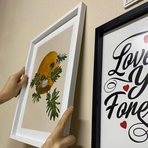 Love Yazılı 8 Fotoğraflı 30x40 Yapışan Siyah Çerçeve