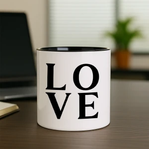 LOVE Yazılı Çift Fotoğraflı Kupa