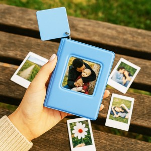 Mavi Mini Pola Fotoğraf Albüm  ve 48 Pola Kart