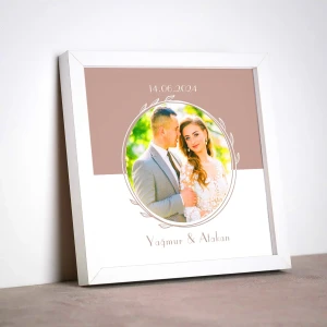 Modern Tasarım 25x25 Beyaz Çerçeve