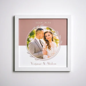 Modern Tasarım 25x25 Beyaz Çerçeve