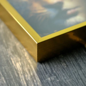 Parlak Altın Düz Kenar Fotoğraf Çerçevesi – 15x21 cm