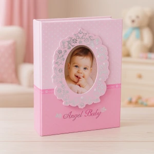 Pembe Klasik Bebek Albümü + 100Adet Klasik Fotoğraf Baskı