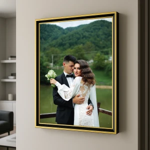 Siyah Altın Kenar Detaylı Fotoğraf Çerçevesi – 30x40 cm